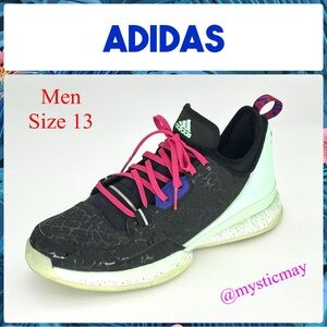 ADIDAS Damian Lillard 1 Night of Ballin Dead Black Basketball Sneakers Men Sz 13